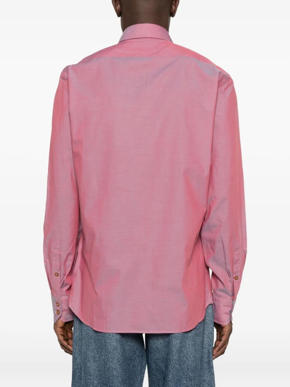 Vivienne Westwood Orb-Embellished Long-Sleeved Shirt in Pink for