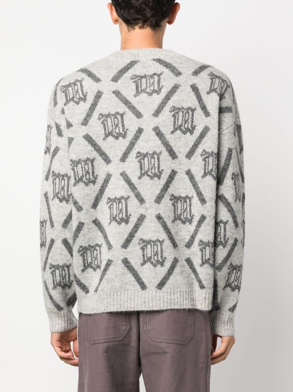 Louis Vuitton Tiger Intarsia Pullover Grey for Women
