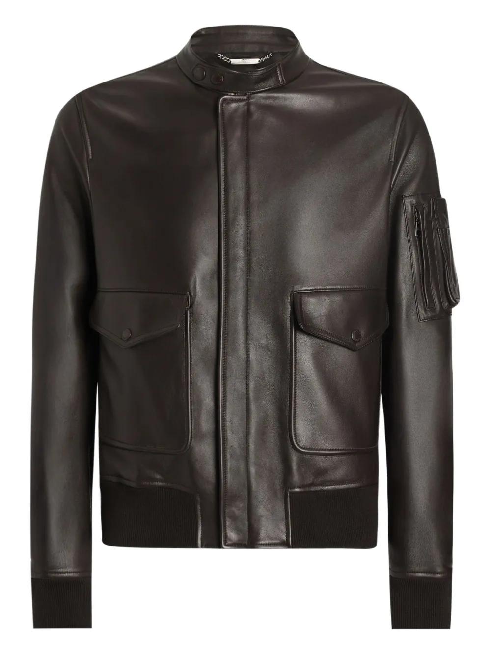 dolce & gabbana leather harrington Dolce & Gabbana Leather Jackets