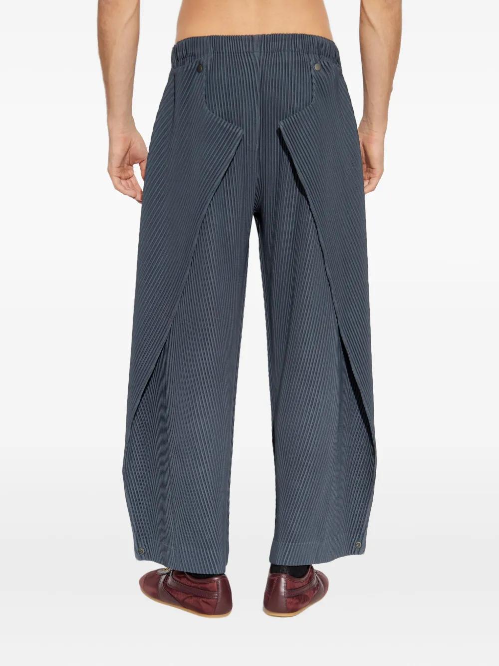 Homme Plissé Issey Miyake Angular Stone Trousers in Blue for Men