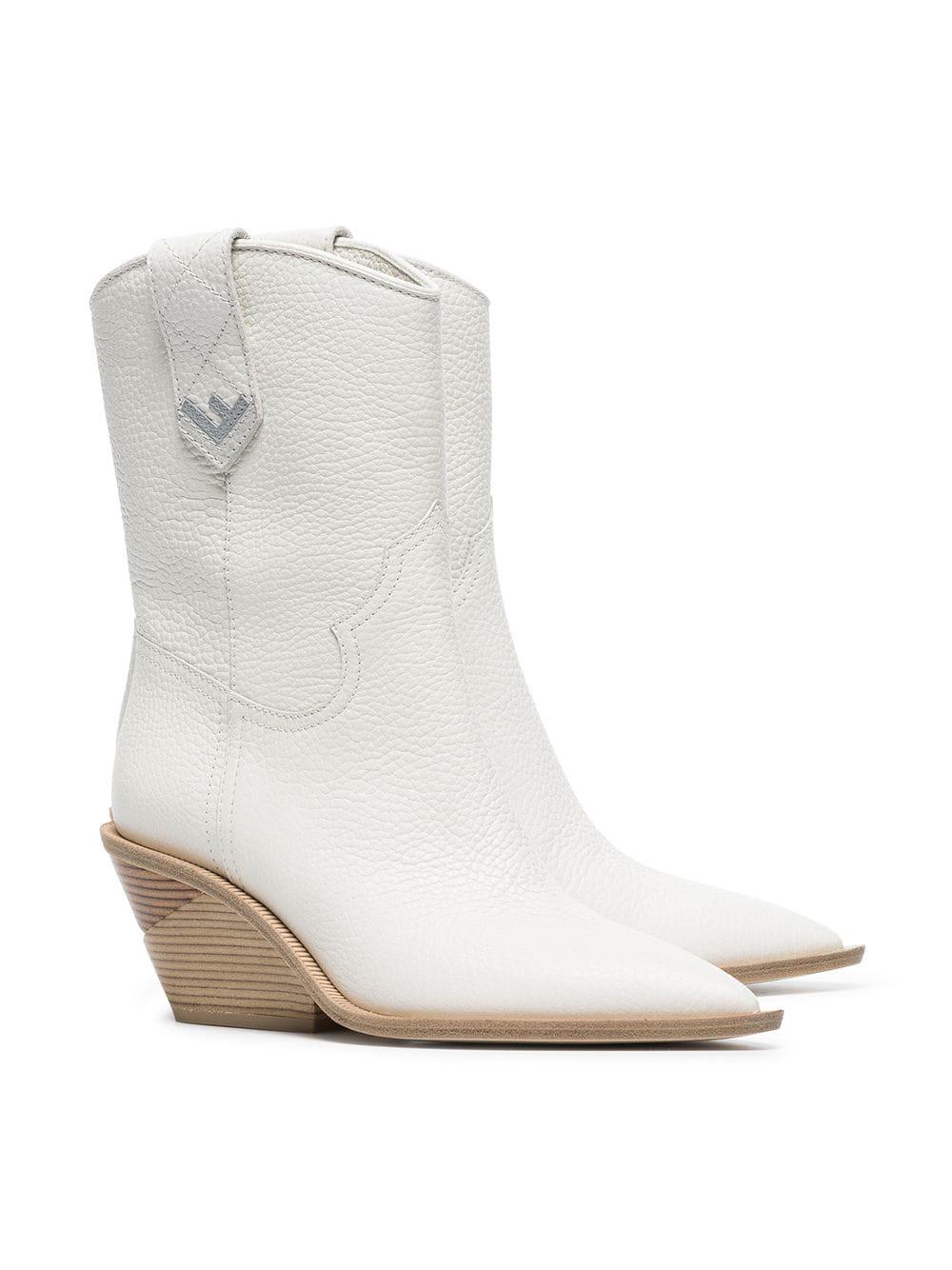 fendi white cowboy boots