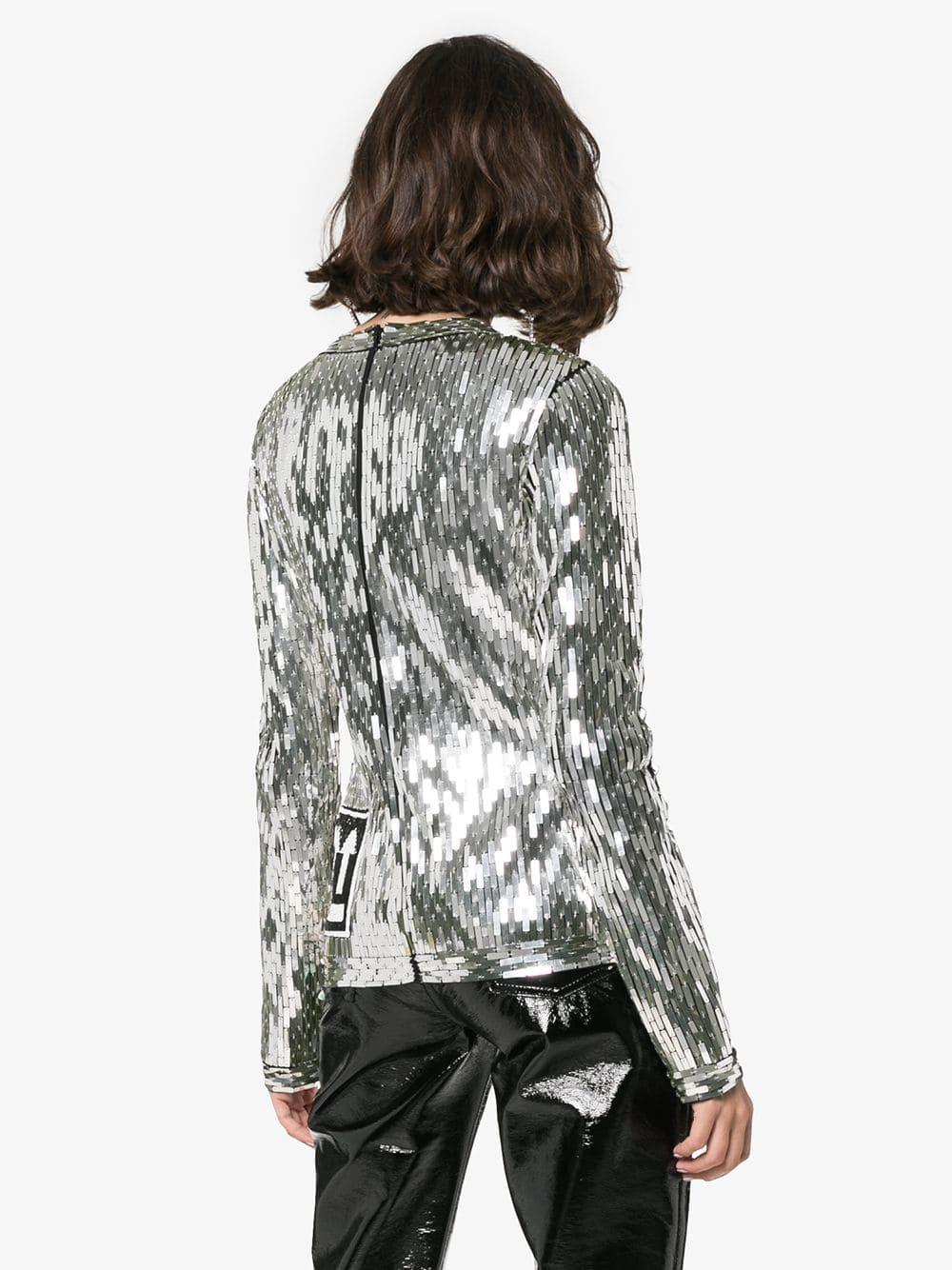 off white sequin top