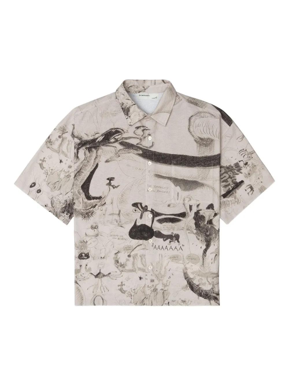 DOMREBEL Megalo Shirt in Grey for Men Lyst UK