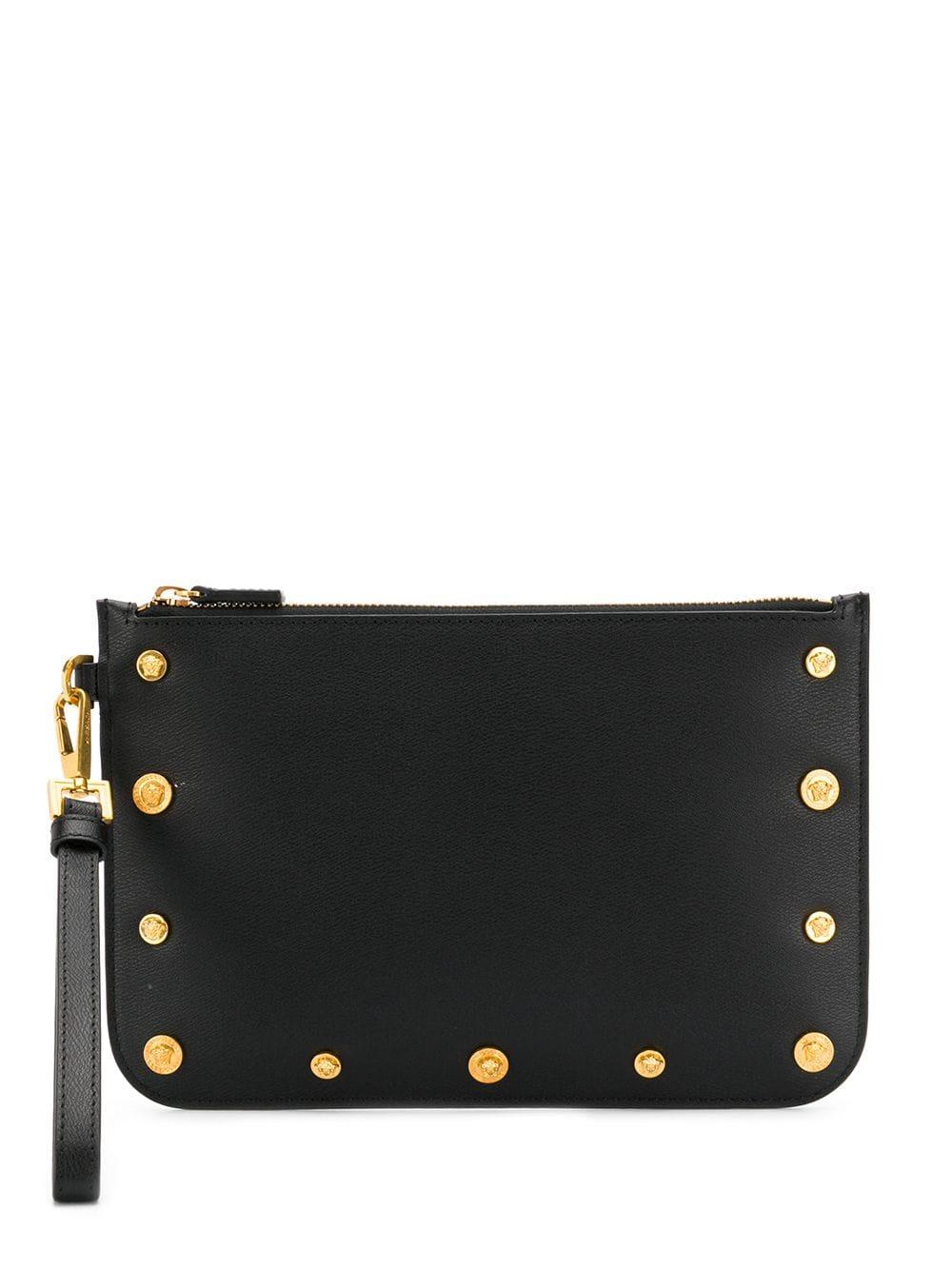 À Black Coloris Pochette Medusa Versace En Clou qL53ARj4
