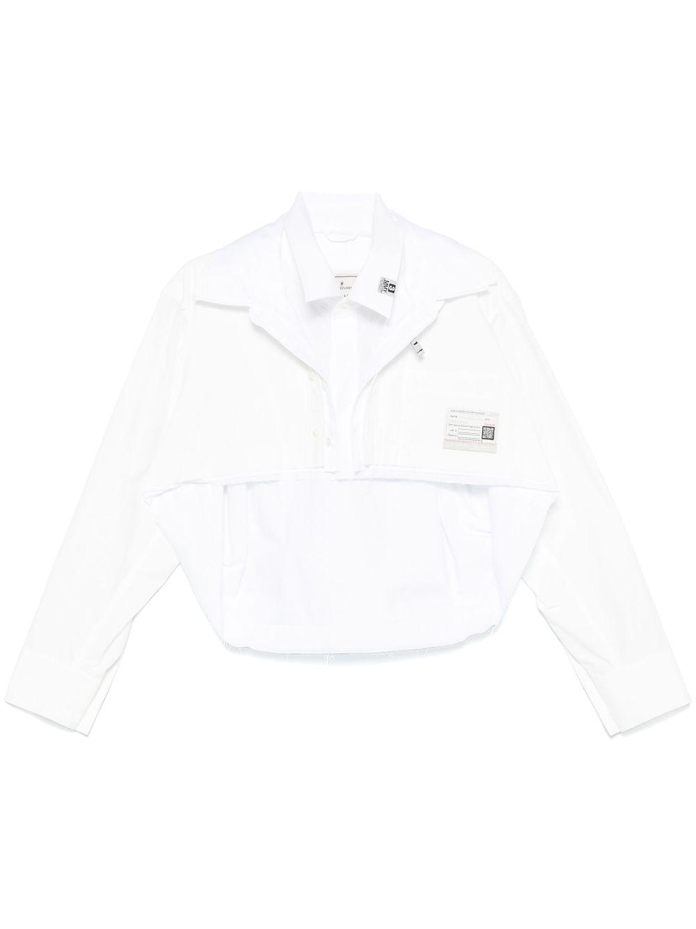 Maison Mihara Yasuhiro Cropped Shirt in White | Lyst UK