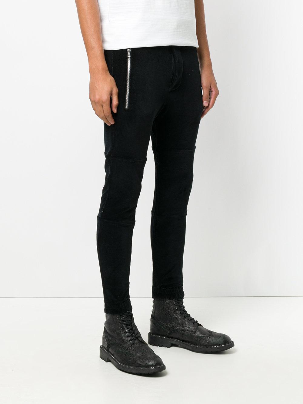 black velour joggers