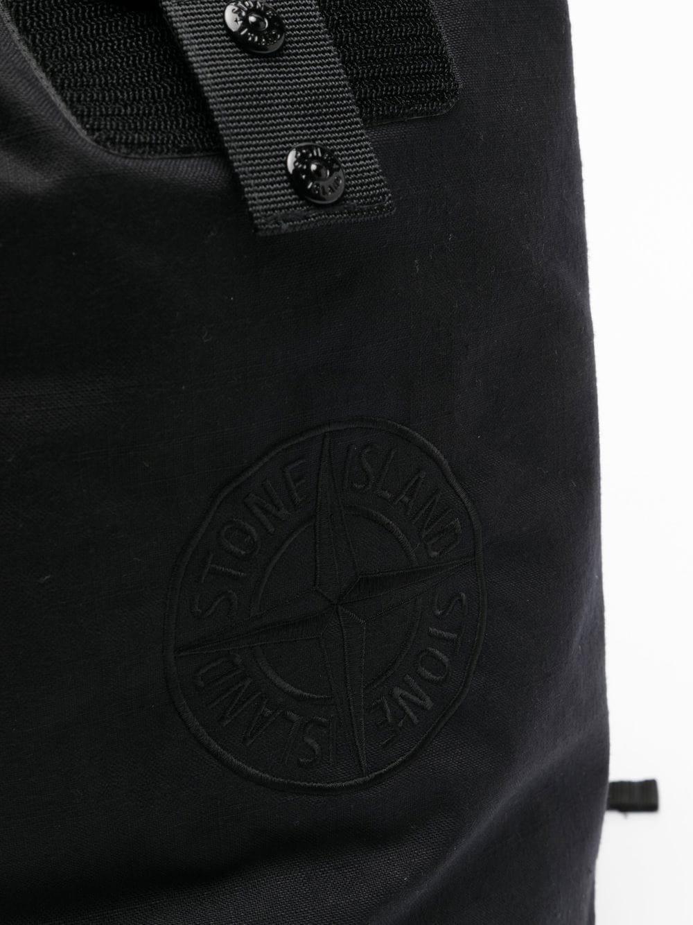 Stone Island Embroidered-logo Detail Backpack in Black for Men | Lyst