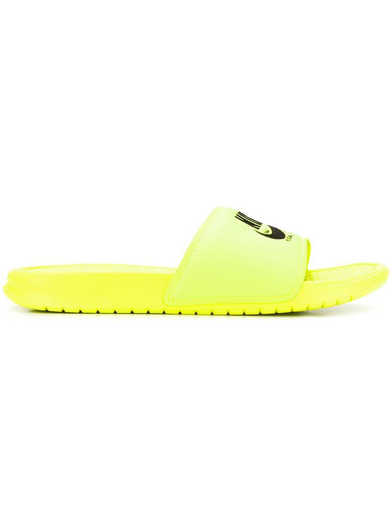 yellow mens slides
