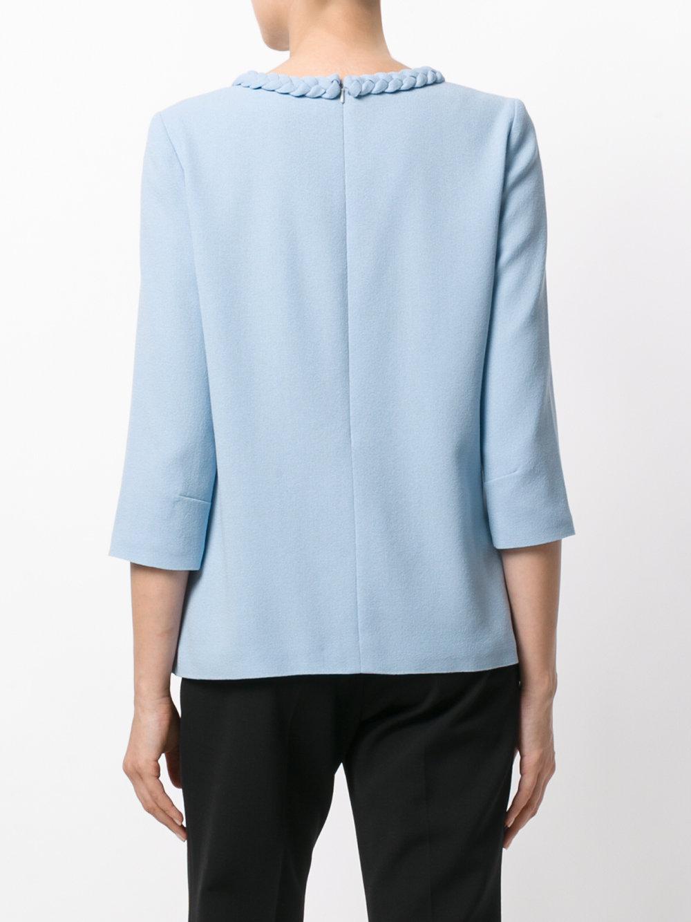 lyst goat eliza blouse in blue lyst goat eliza blouse in blue