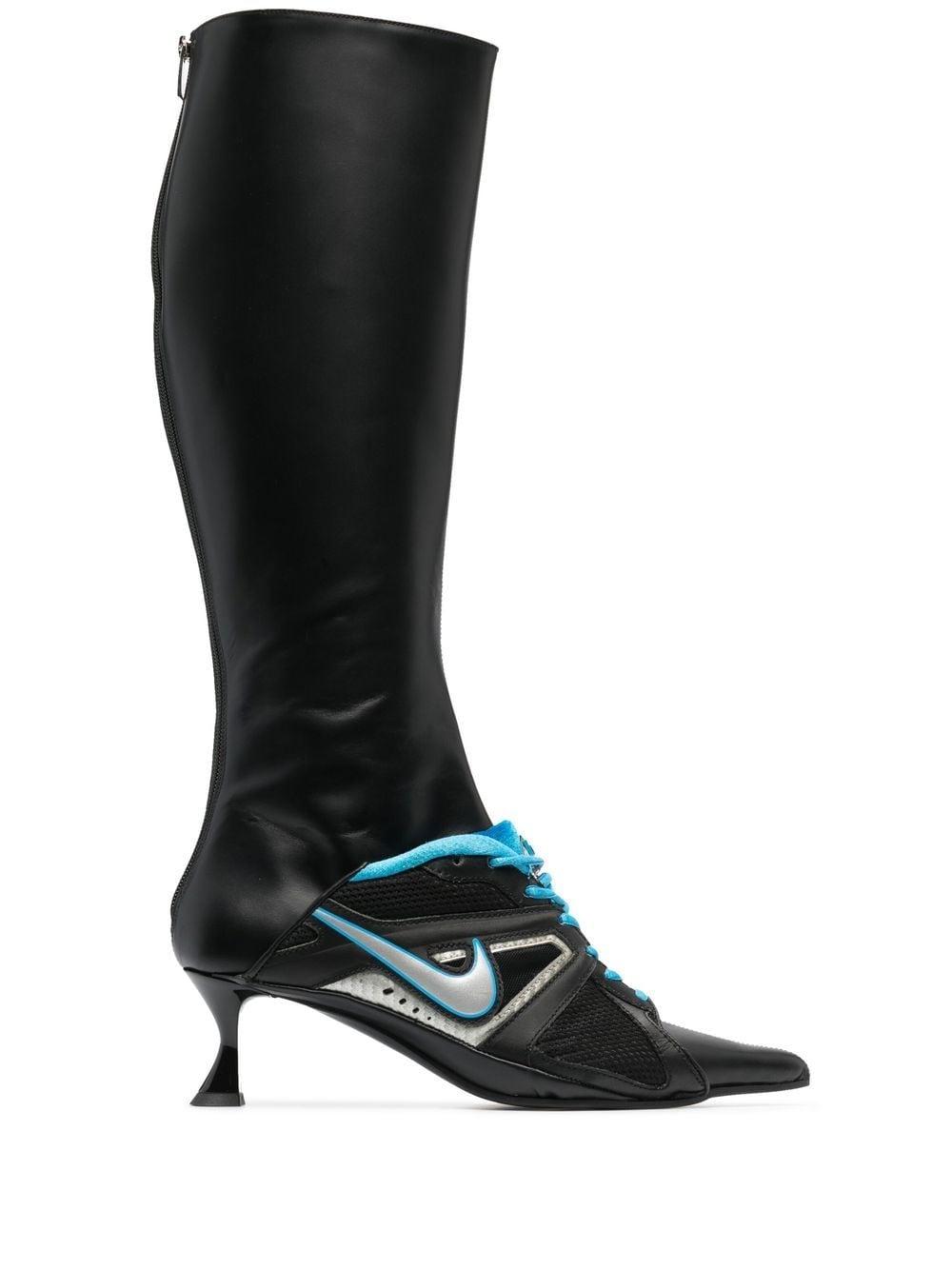 Ancuta Sarca X Nike Pointed-toe Faux Leather Knee-high Boots in Black ...