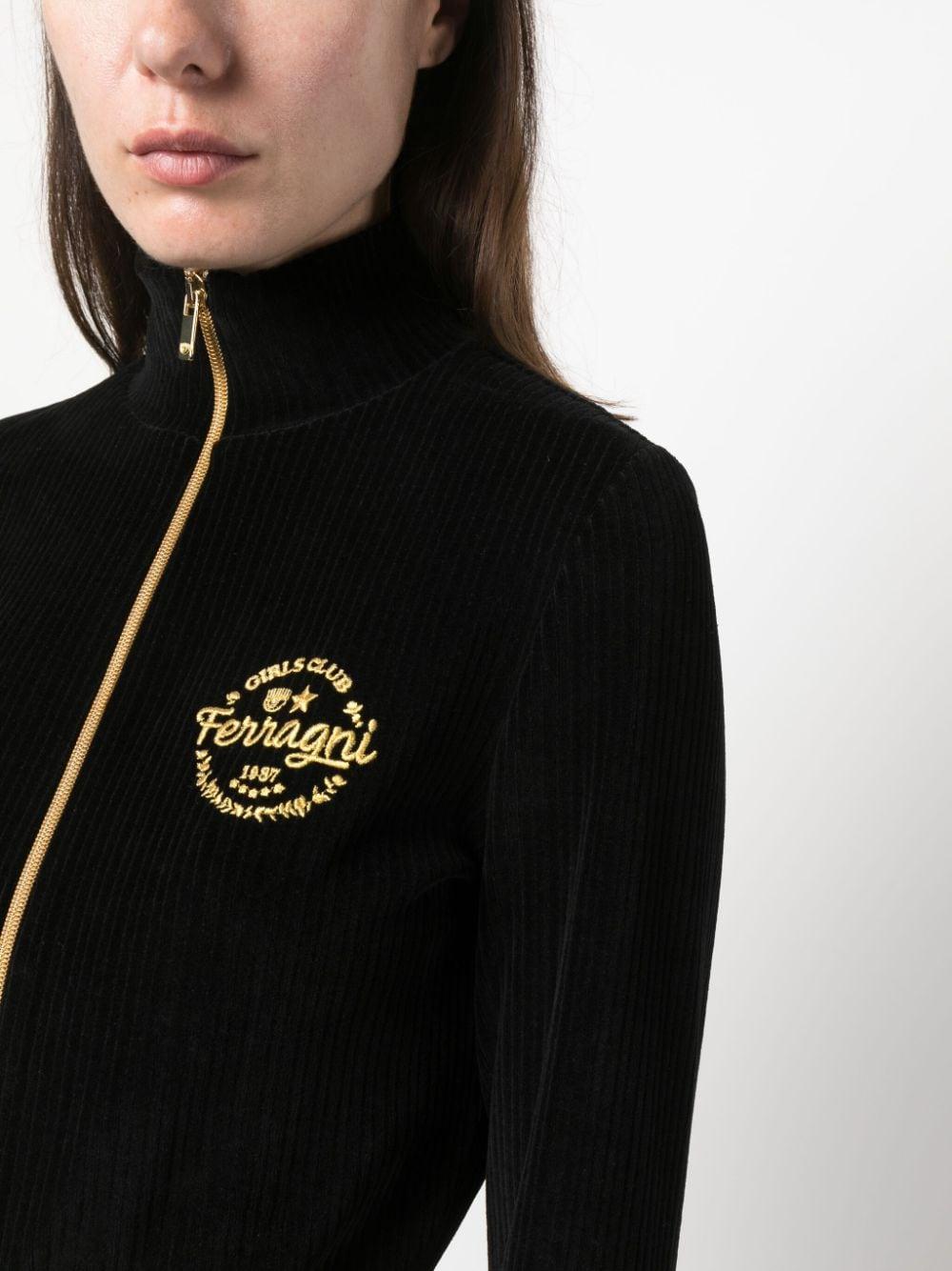 Chiara Ferragni logo-embroidered Varsity Jacket - Farfetch
