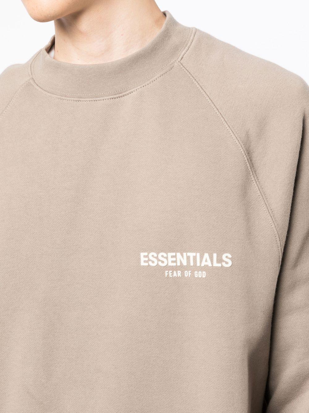 Fear of God ESSENTIALS Crew-neck Logo Sweatshirt in Natural for 