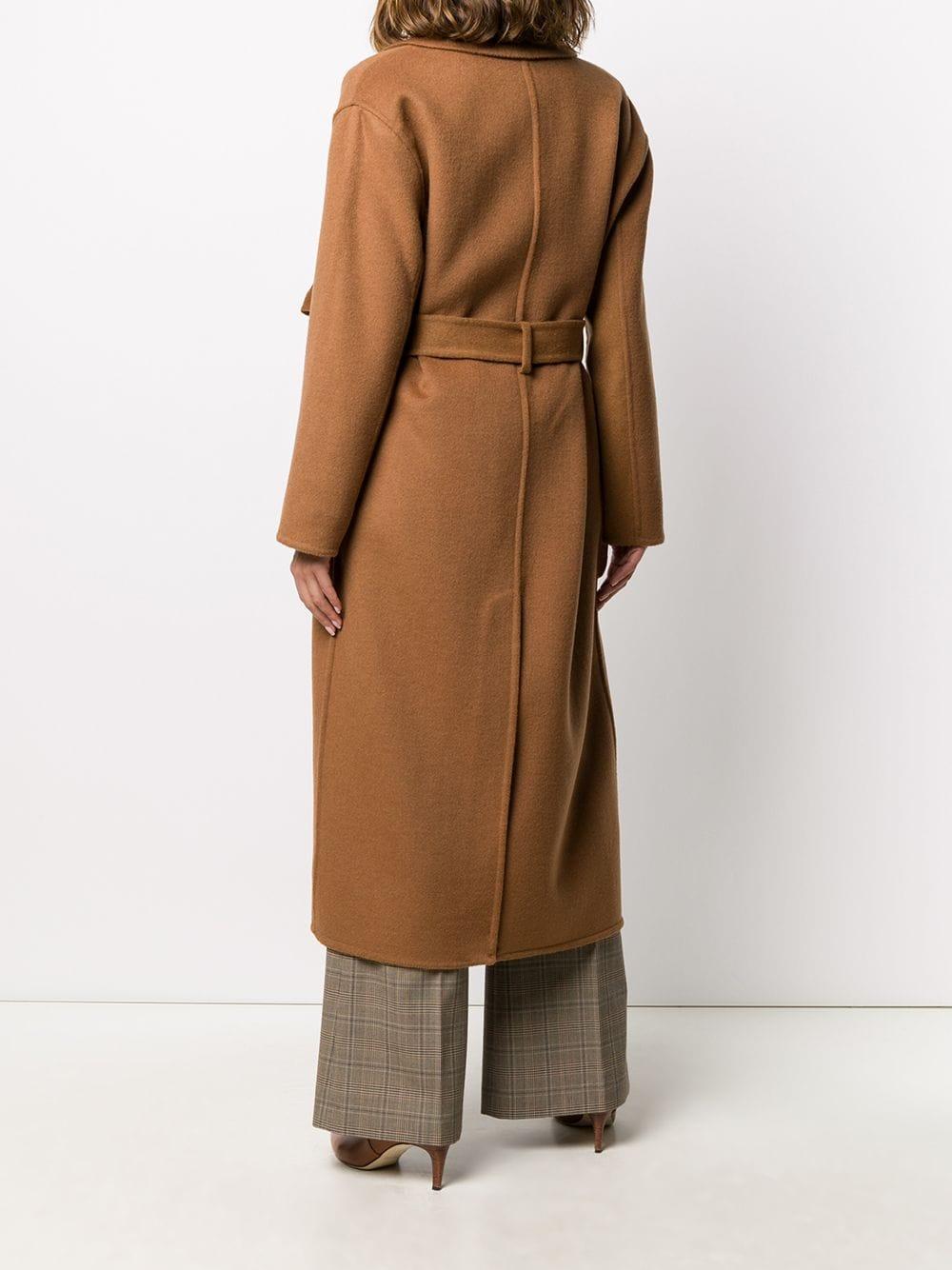 MICHAEL Michael Kors Belted Wool-blend Felt Coat in Brown - Save 18% - Lyst