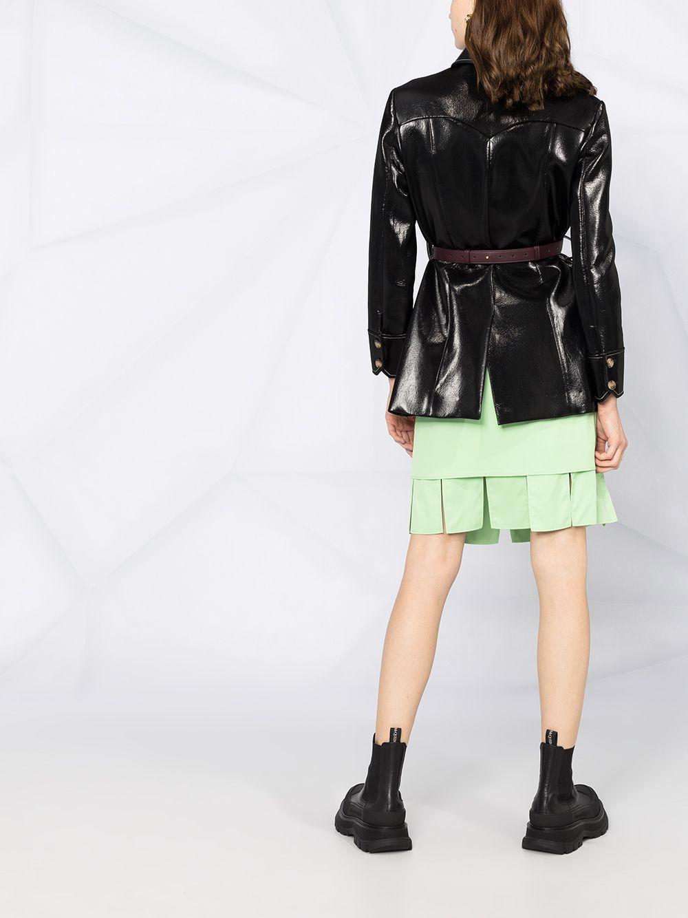 Bottega Veneta Synthetic Pleated Mini Skirt in Green - Lyst