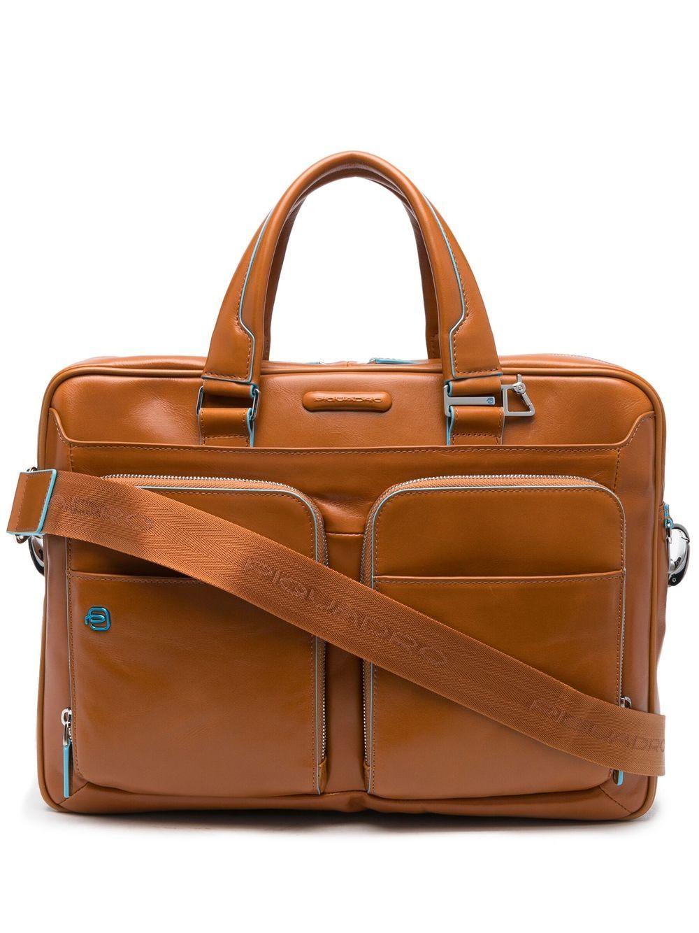 Piquadro Leather Laptop Bag in Brown for Men | Lyst