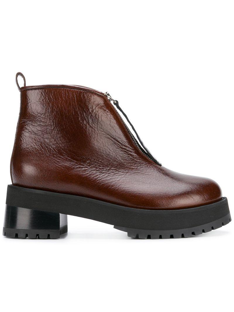 Marni Rubber Chunky Platform Boots in Brown - Lyst