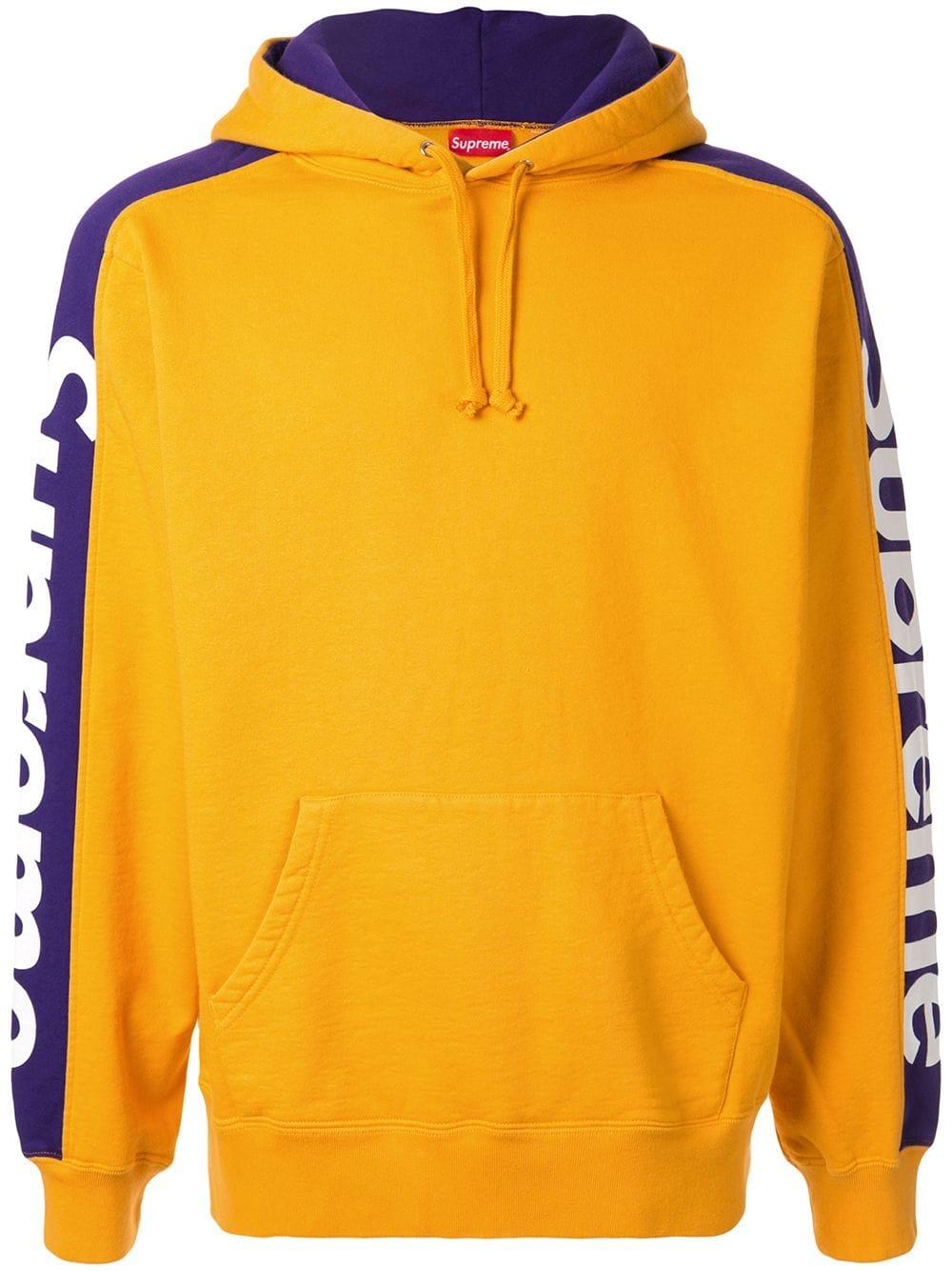 Supreme Cotton Sideline Hoodie in Yellow for Men - Lyst