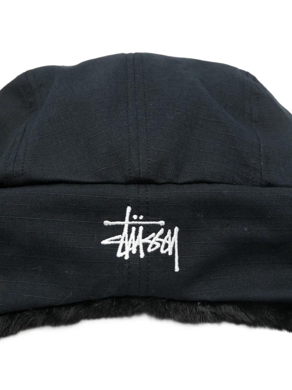 Stussy Trapper Ripstop Cap in Black | Lyst