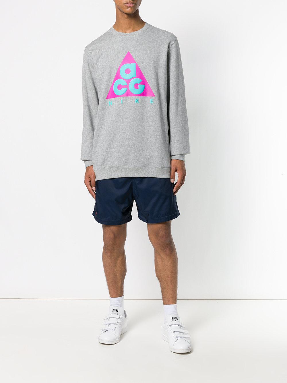 Nike Cotton Acg Sweatshirt Qs in Grey (Gray) for Men | Lyst