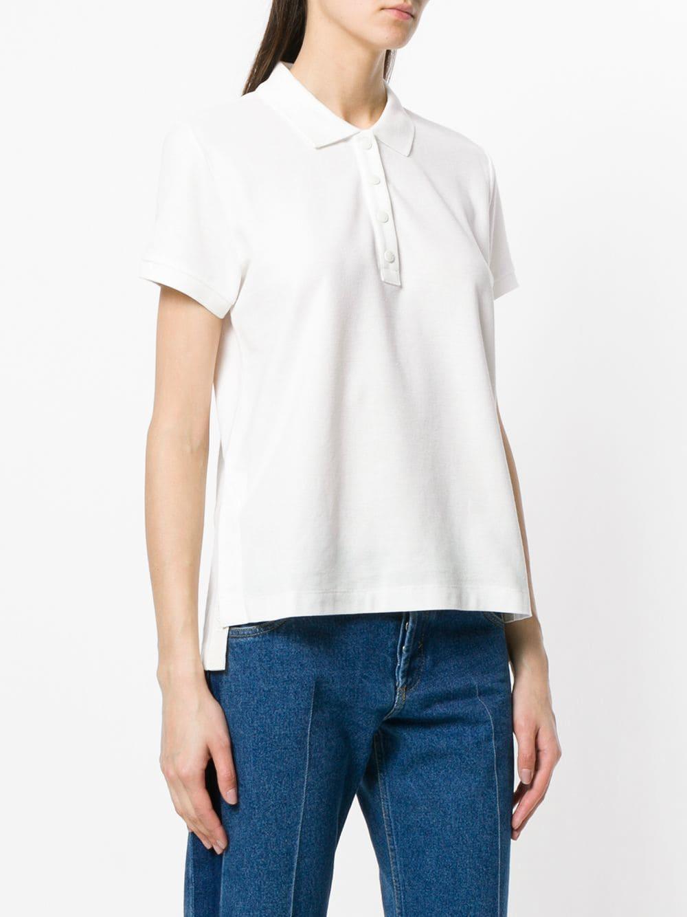 Moncler Cotton Classic Polo Shirt in White - Lyst