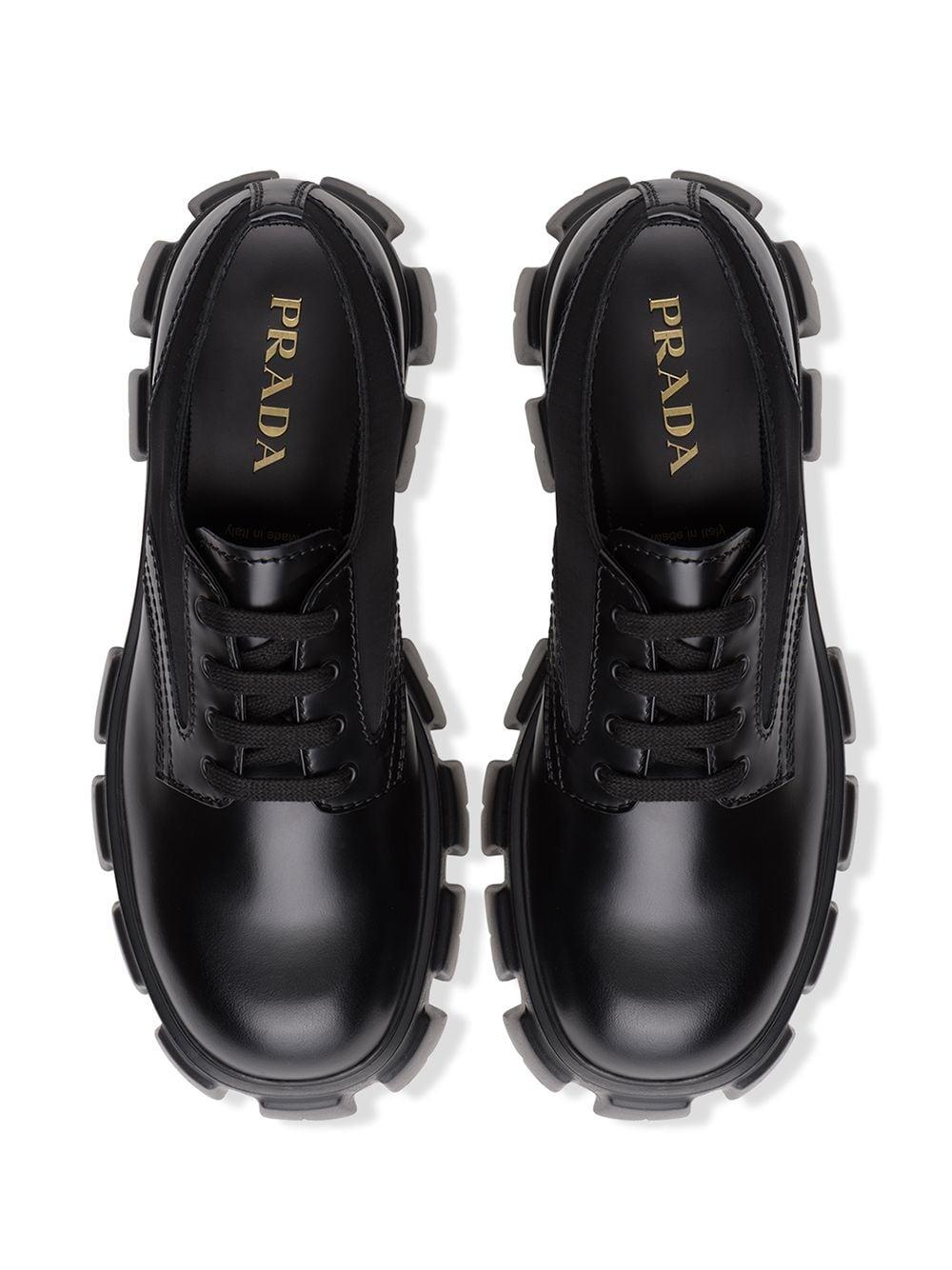 Prada Monolith Shoes in Black for Men | Lyst