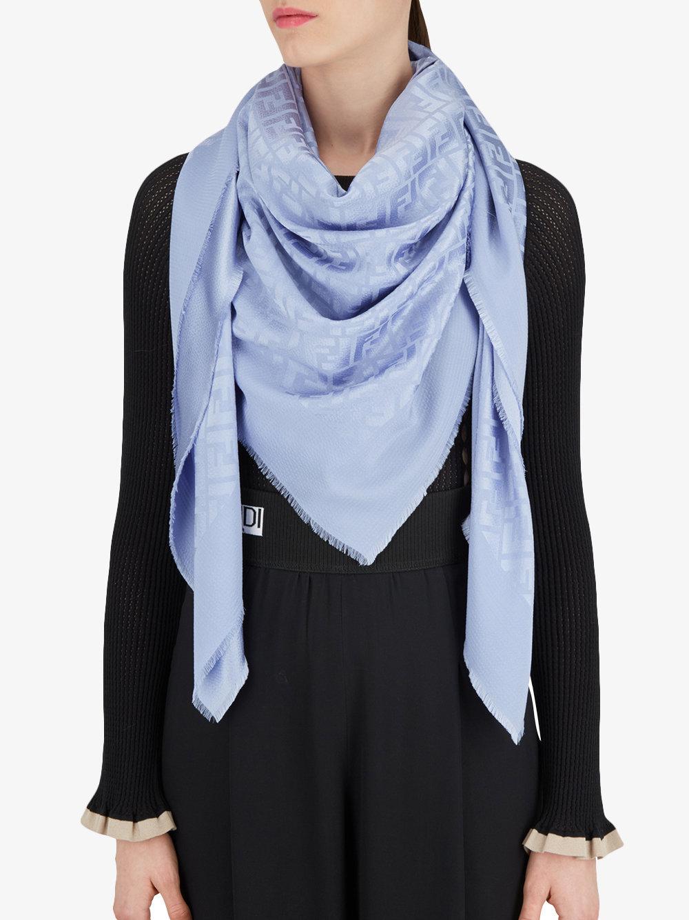 blue fendi scarf