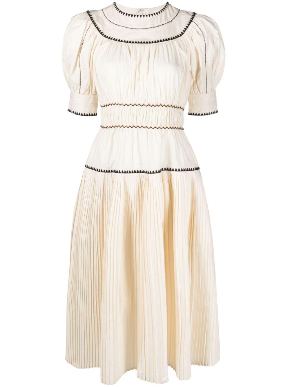 Ulla johnson discount pleated midi dress