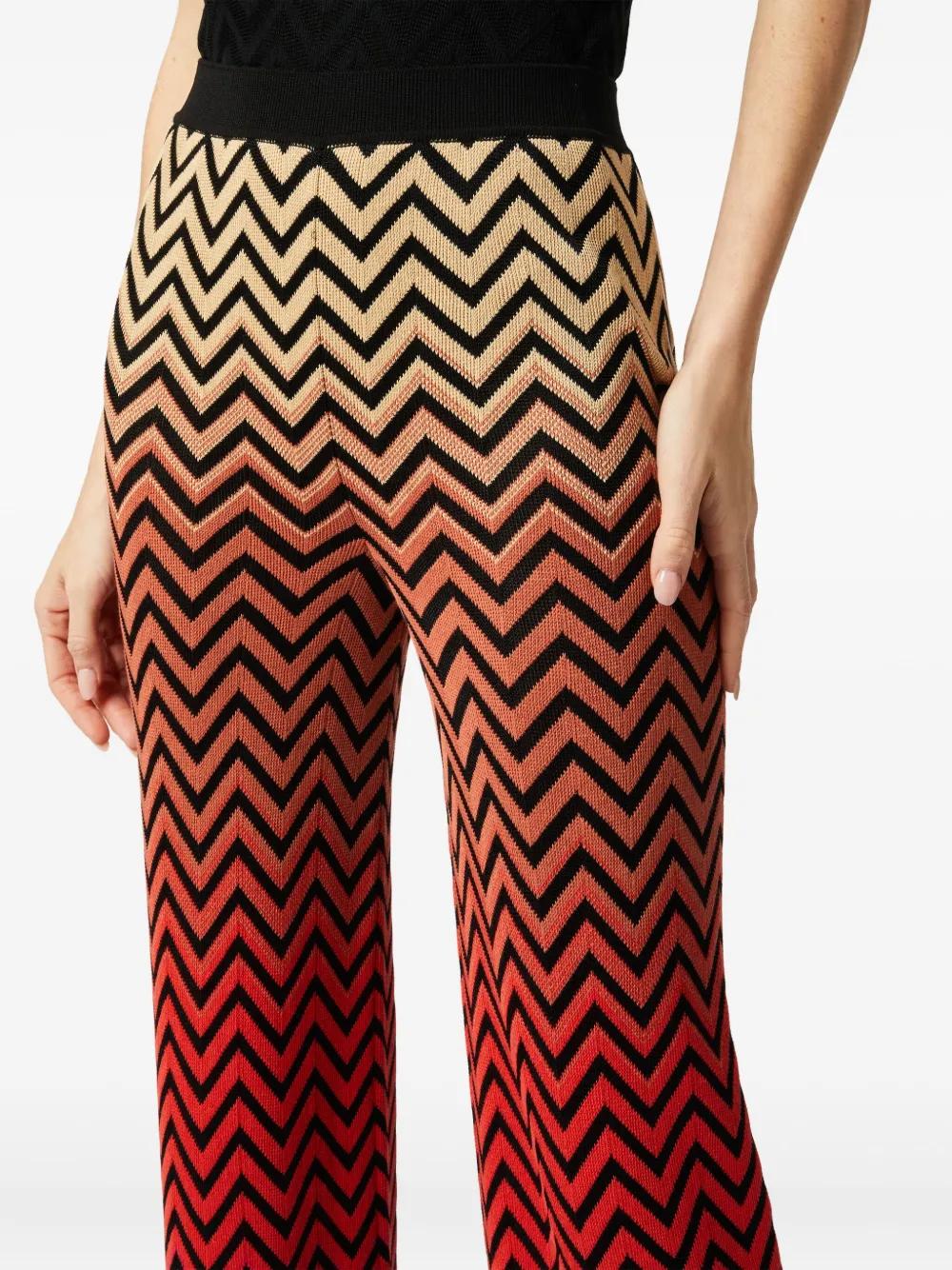 Missoni Zigzag-Pattern Trousers in Red | Lyst