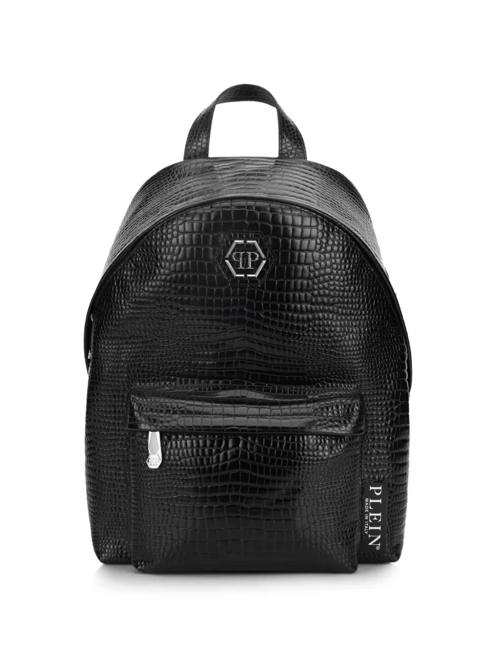 Philipp Plein Top-Handle Leather Backpack in Black for Men | Lyst