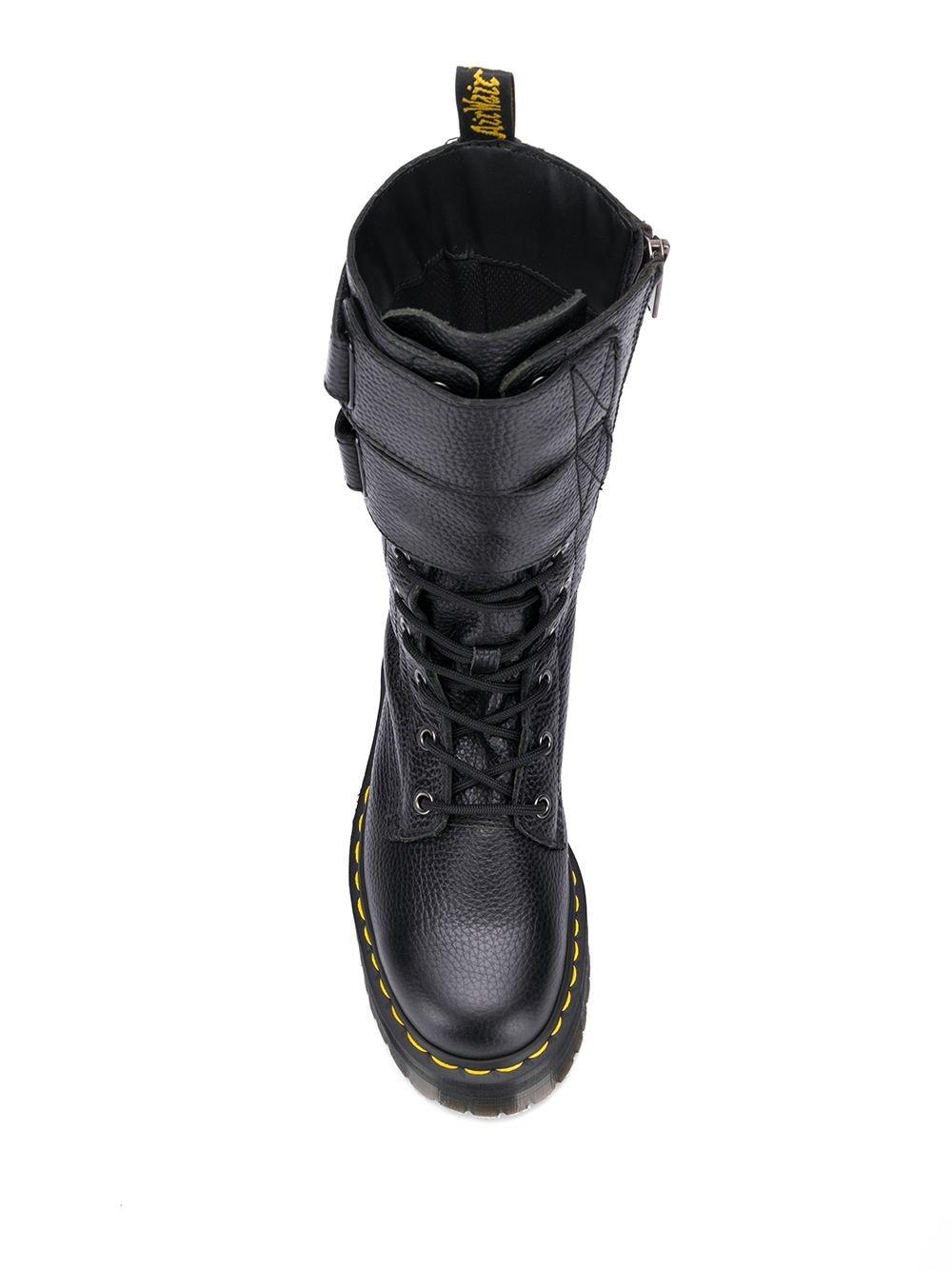 Dr. Martens Leather Jagger 10 Eye Boots in Black - Lyst