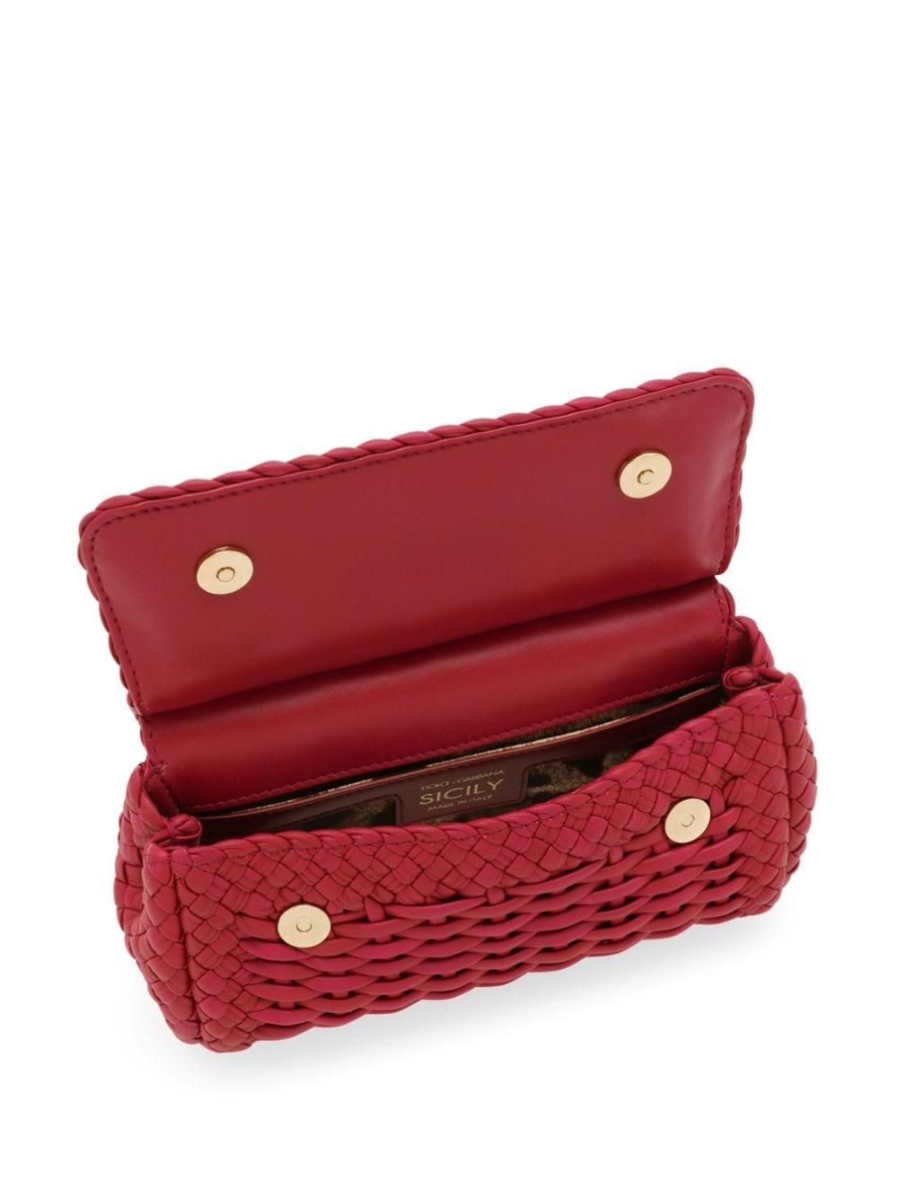 Dolce & Gabbana Small Sicily Shoulder Bag in Red | Lyst