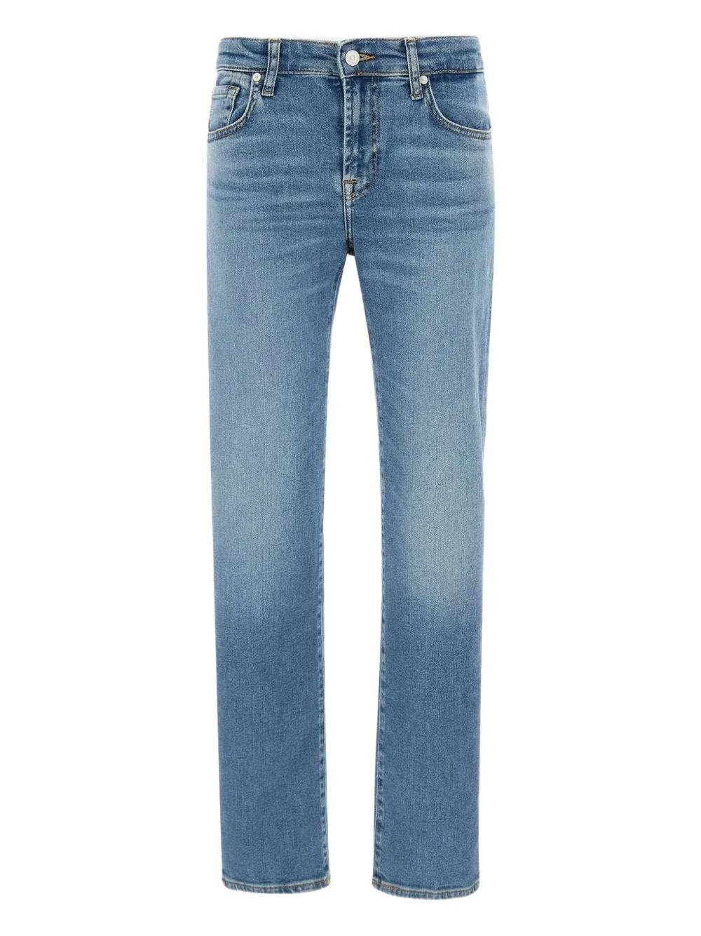 7 For All Mankind Calie Straight-Leg Jeans in Blue | Lyst
