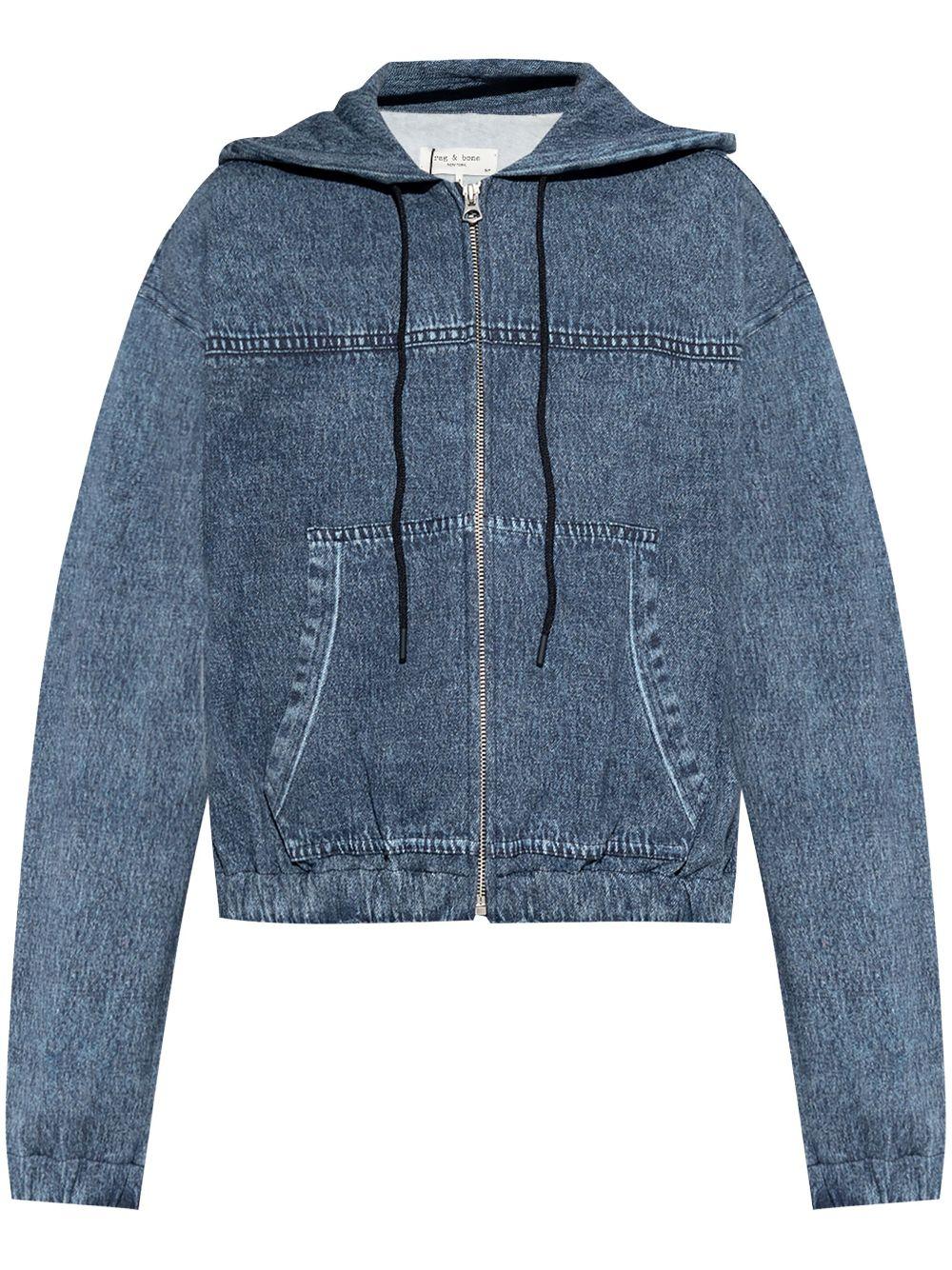 Rag & Bone レディース ブルー フーデッド デニムジャケット ジャケット