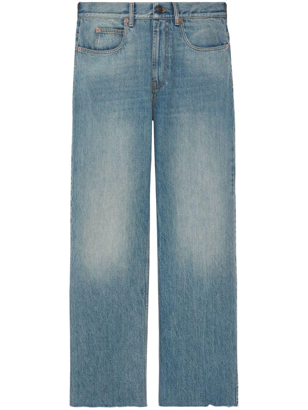 Gucci baggy Stonewashed Denim Jeans in Blue for Men | Lyst