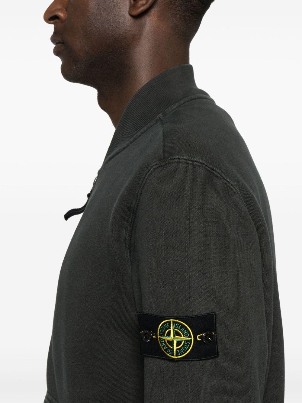 Stone Island メンズ ブラック ジップアップ カーディガン セーター 