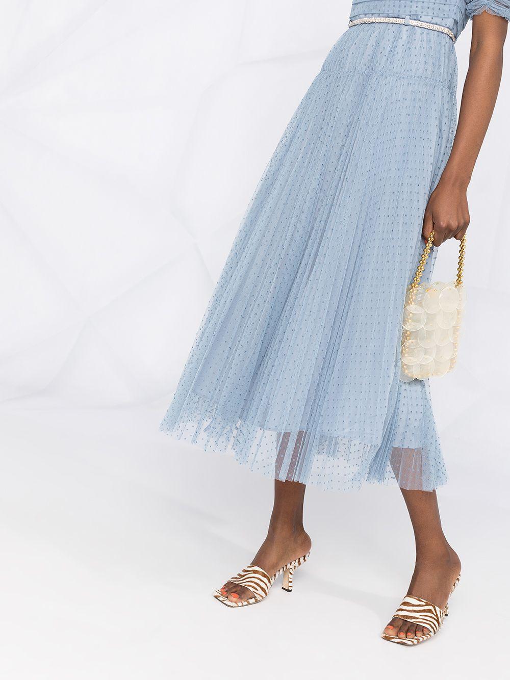 Self-Portrait Dot Mesh Midi Dress in Blue | Lyst Canada Self-Portrait Dot Mesh Midi Dress in Blue | Lyst Canada