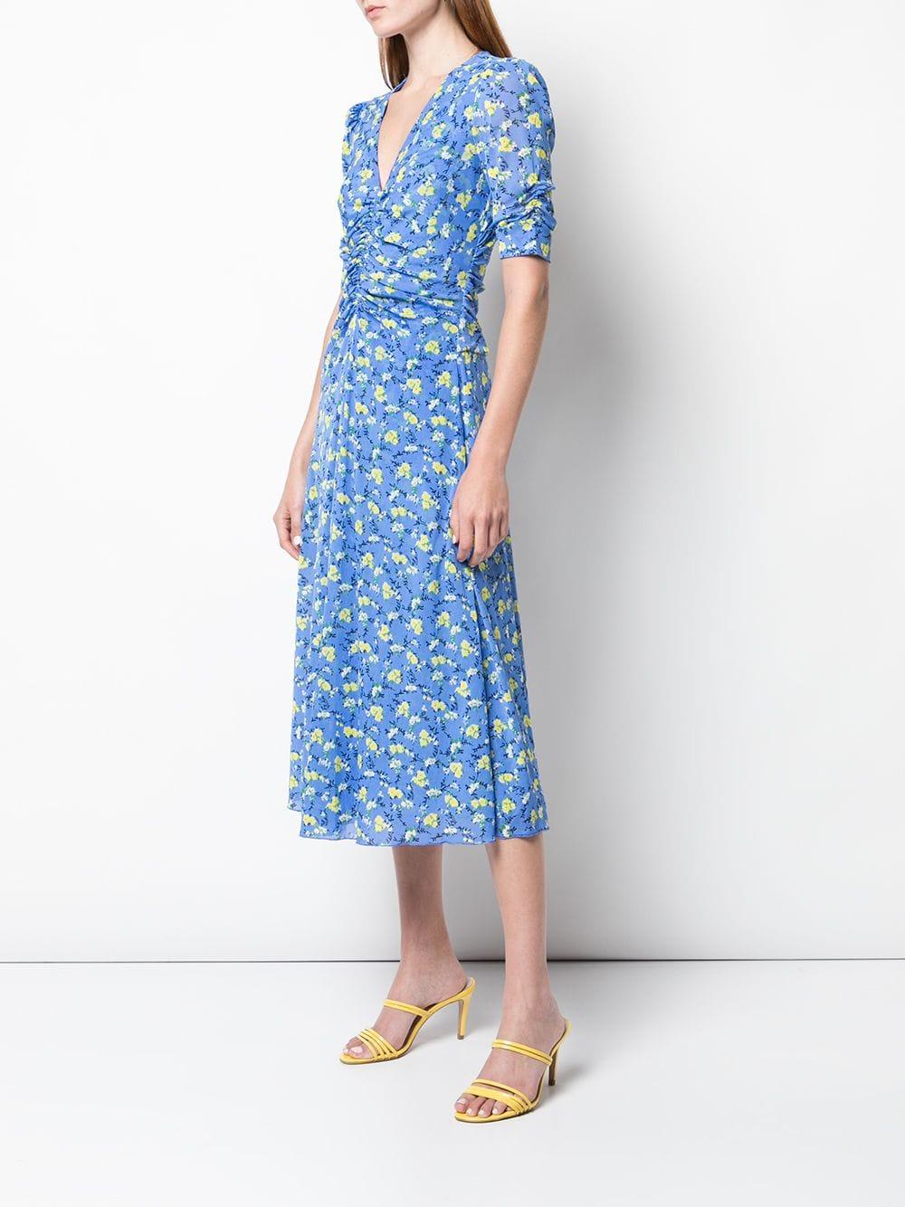 Diane von Furstenberg Koren Floral Print Dress in Blue - Lyst