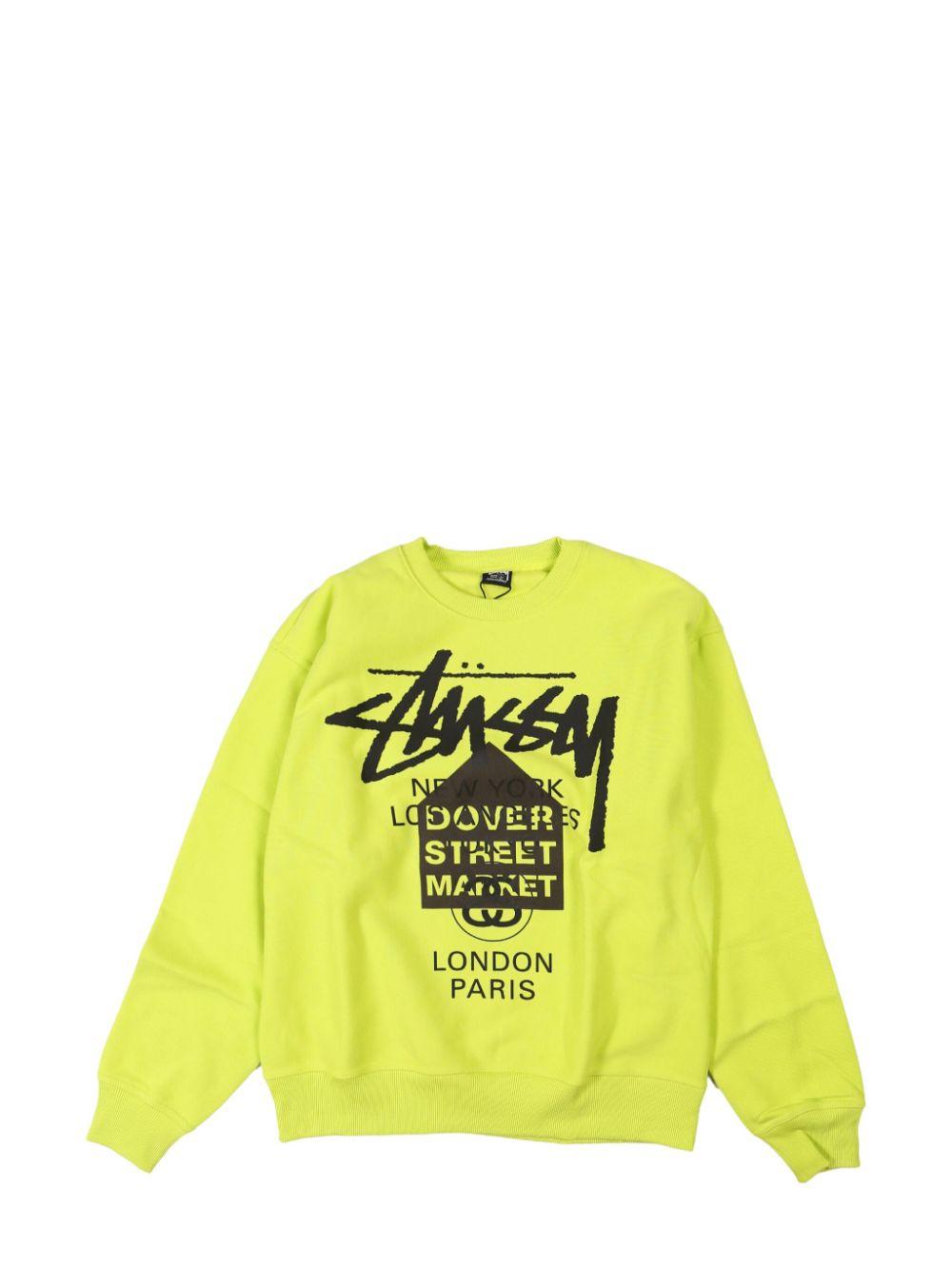 Stussy World Tour Sweatshirt in Yellow for Men Lyst UK