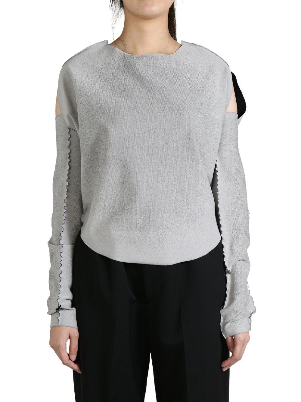 Pleats Please Issey Miyake レディース グレー Cut-out Top トップス