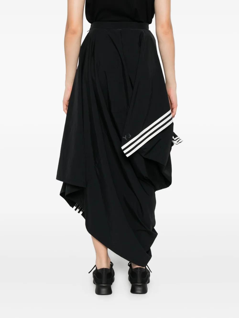 スカート Y-3 FW25 'W wire skirt' midi skirt (JV6782 BLACK) adidas Y-3 Nylon Skirt 3-Stripes - Black | Free Shipping