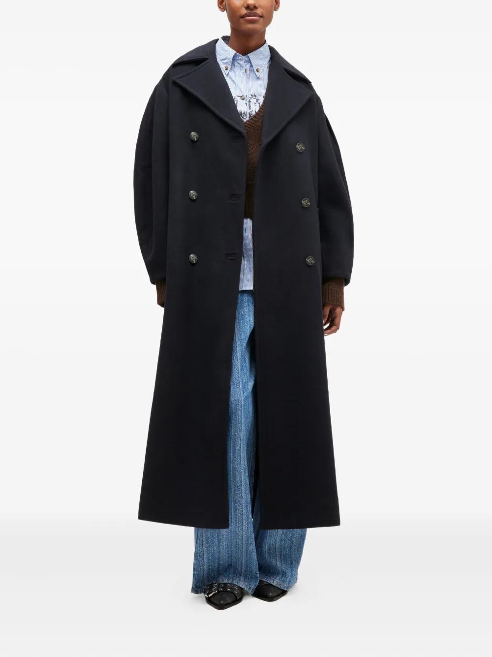 GANNI ガニー パフスリーブ チェスターコート ロングコート Ganni Long coats and winter coats for Women | Online Sale up to 66