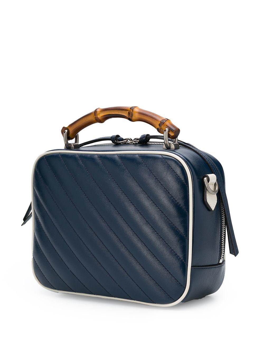 logo plaque bamboo handle shoulder bag