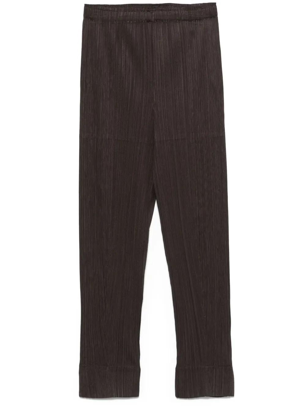 PLEATS PLEASE クロップド パンツ Pleats Please Issey Miyake Basics Pleated Crop Pants | Saks Fifth