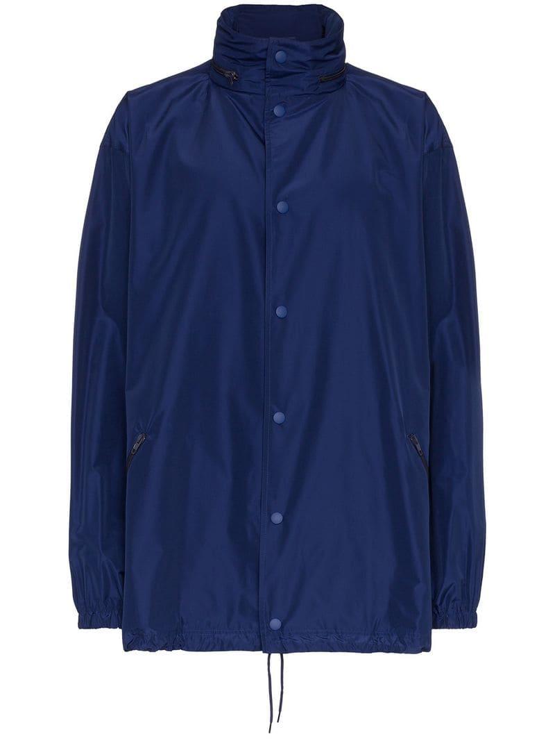 Balenciaga Large Logo Jacket in Navy Blue (Blue) for Men - Lyst