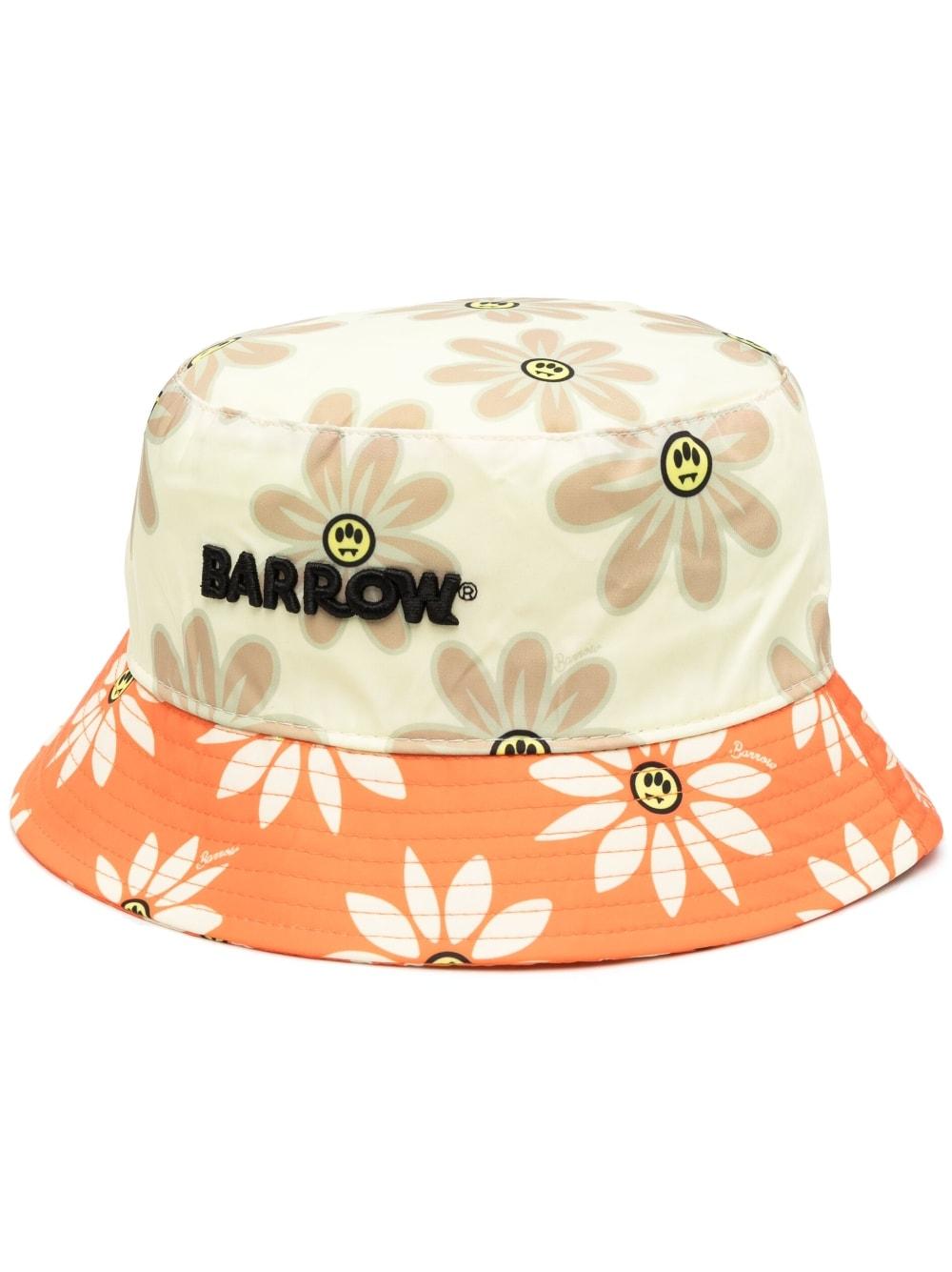 Barrow Floral-print Logo-embroidered Bucket Hat in Natural | Lyst