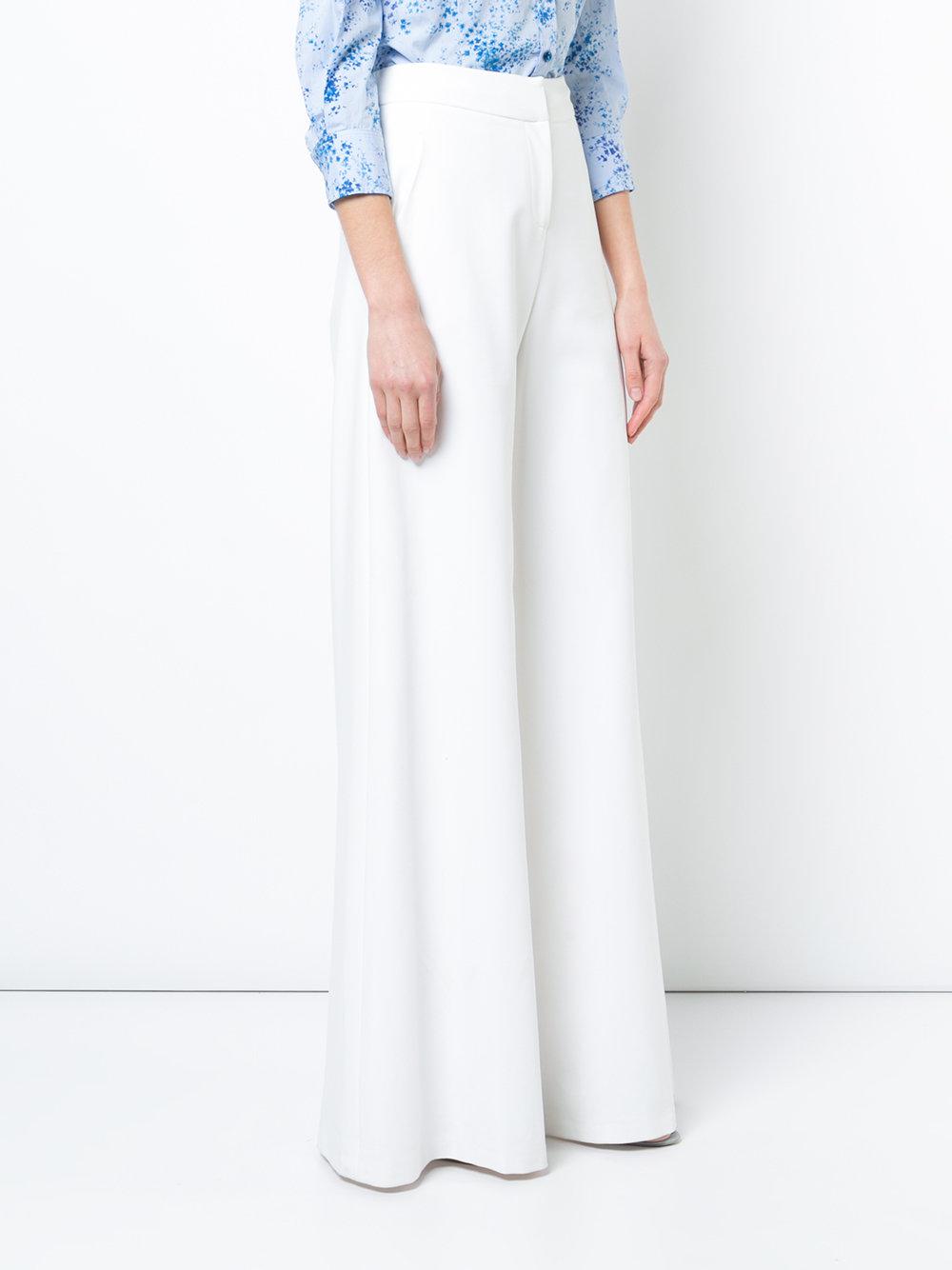 Pantalones anchos Carolina Herrera de Algodón de color Blanco | Lyst