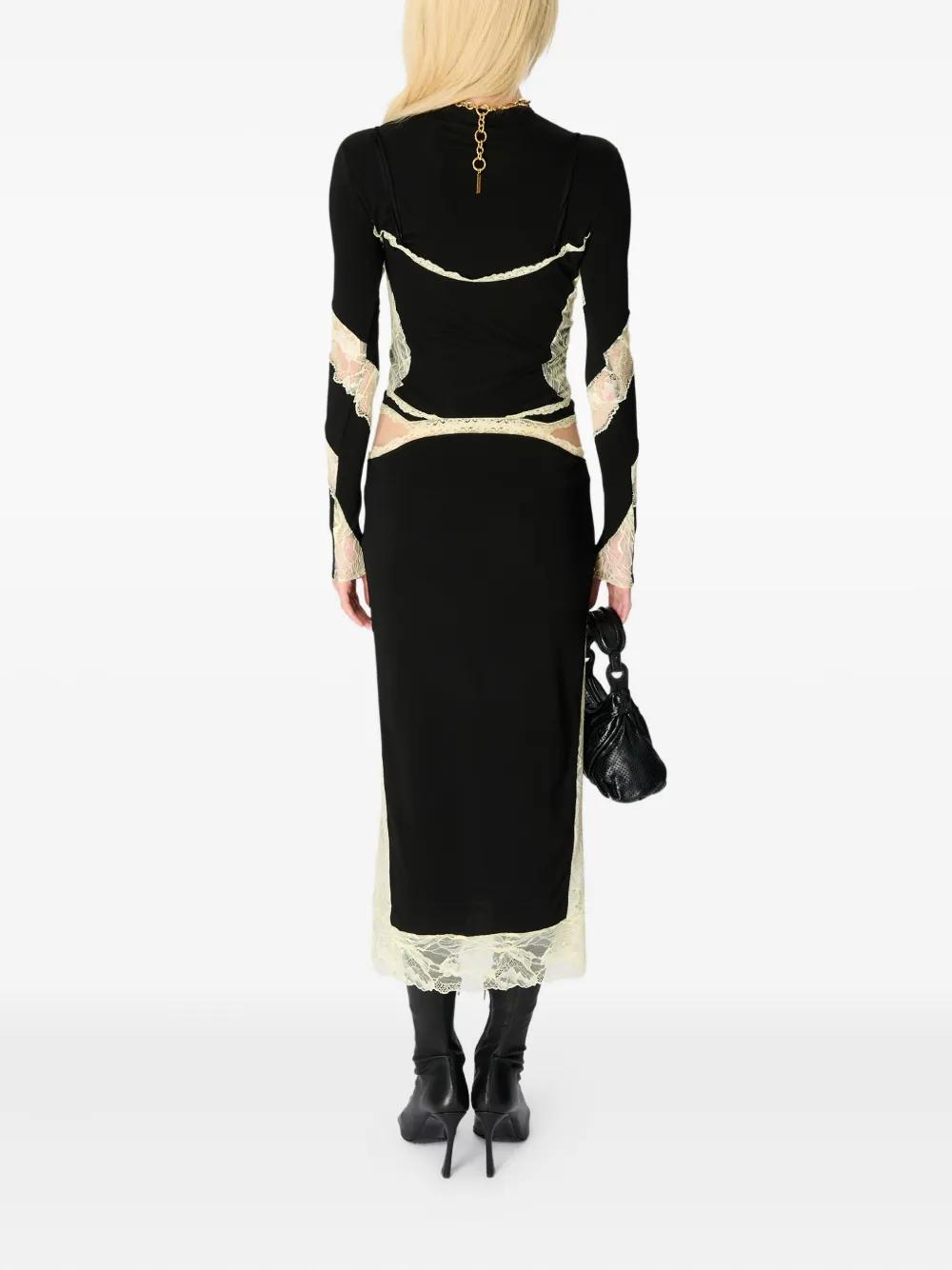 knee length dresses for ladies MARINE SERRE MOON-PRINT JACQUARD MIDI DRESS  TheLuxeLend