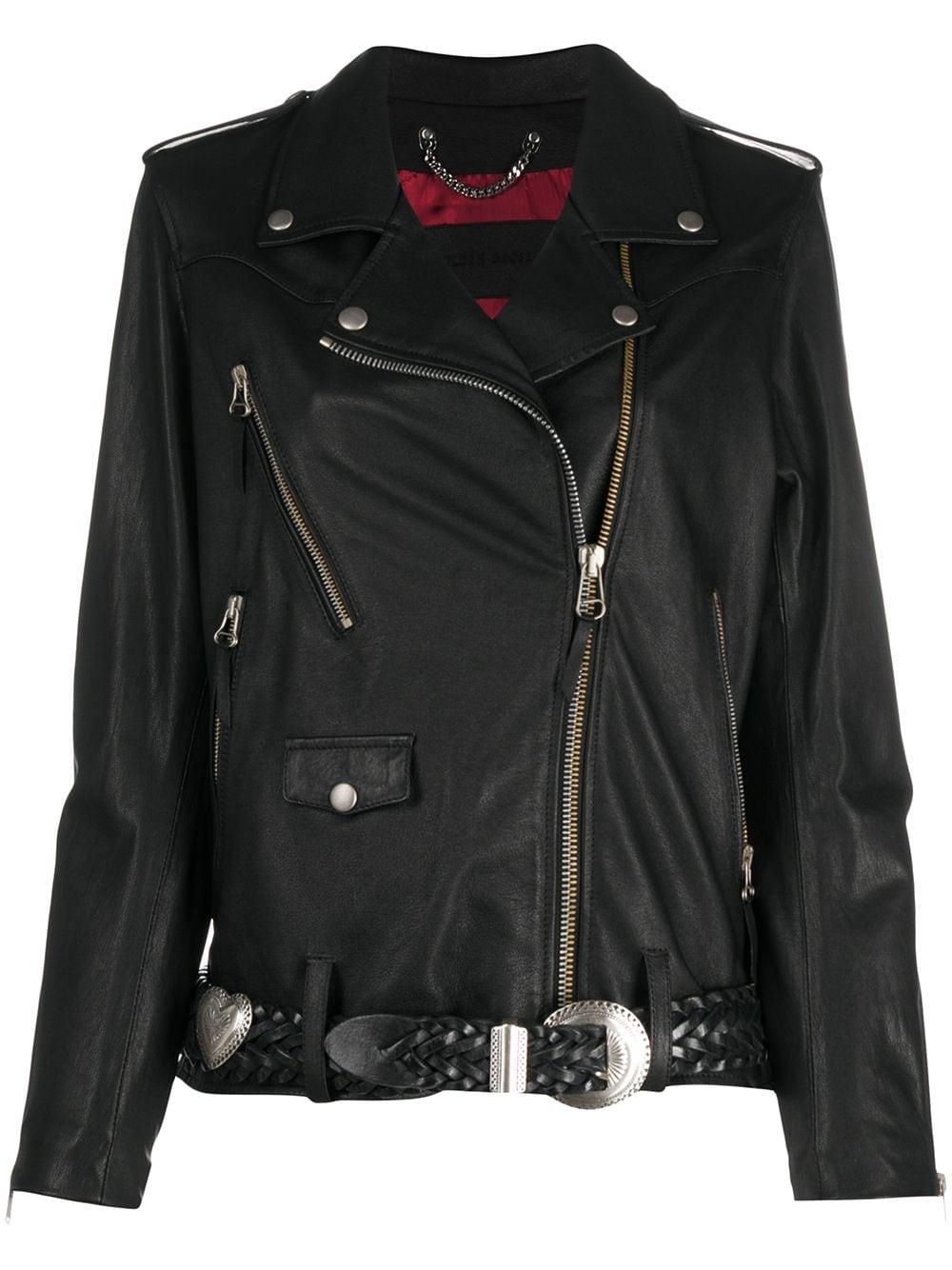 Golden Goose Goose Belted Biker Jacket in Black - Save 45% | Lyst