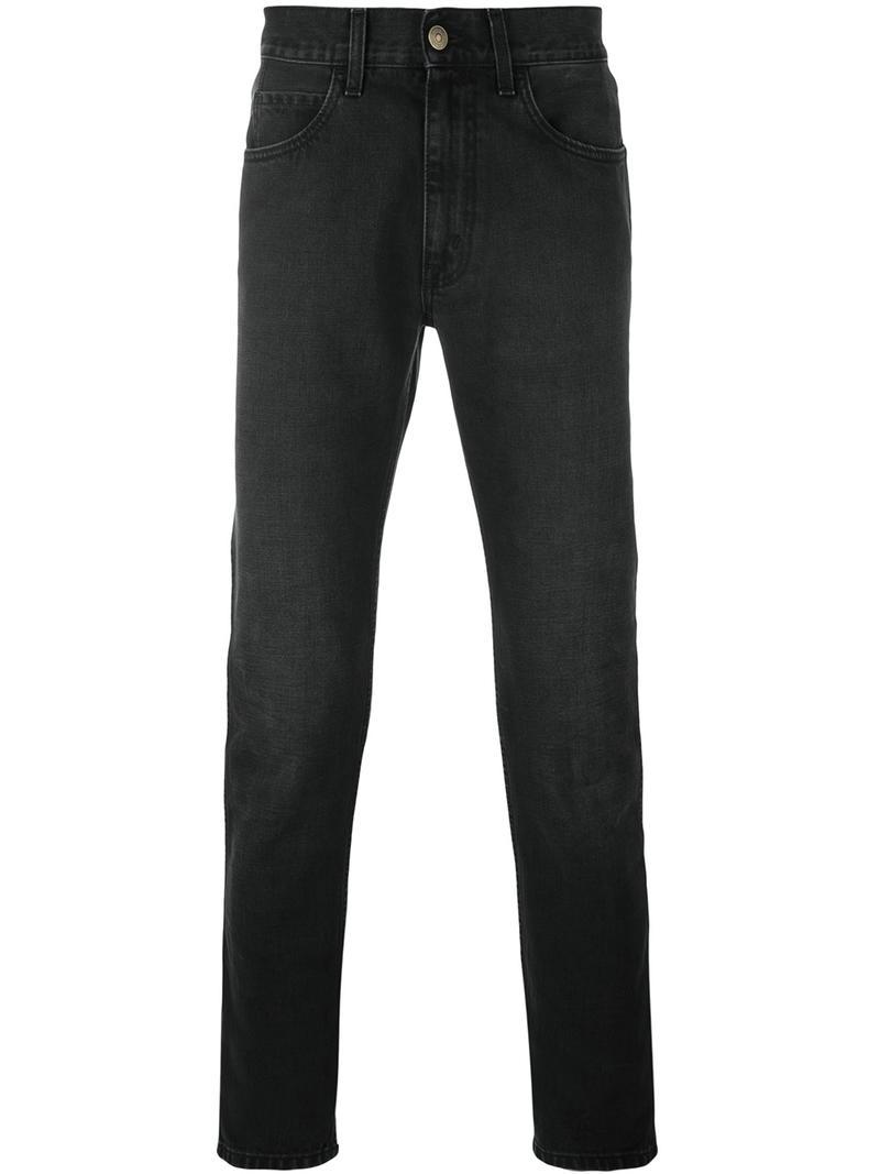 black regular fit jeans mens