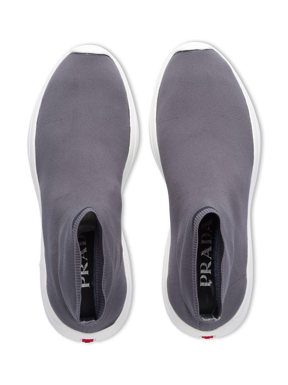 Prada Sock Sneakers in Gray | Lyst